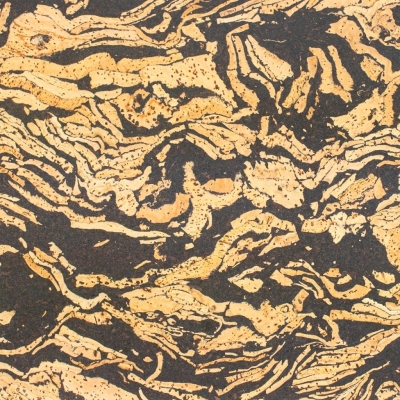 Coffee Swirl: Natural Cork Fabric with Embedded Coffee Bean COF-490