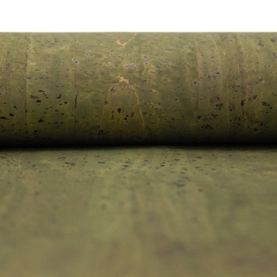 Premium Solid Green Cork Fabric COF-124