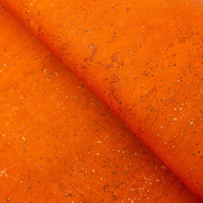 Premium Solid Orange Cork Fabric COF-126