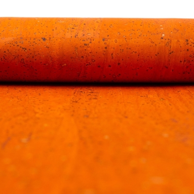 Premium Solid Orange Cork Fabric COF-126