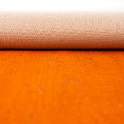 Premium Solid Orange Cork Fabric COF-126