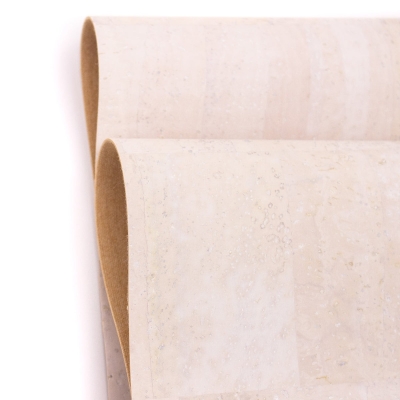 Premium Solid White Cork Fabric COF-127