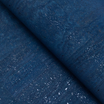 Premium Solid Blue Cork Fabric COF-128