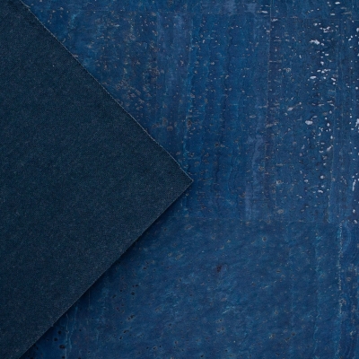 Premium Solid Blue Cork Fabric COF-128