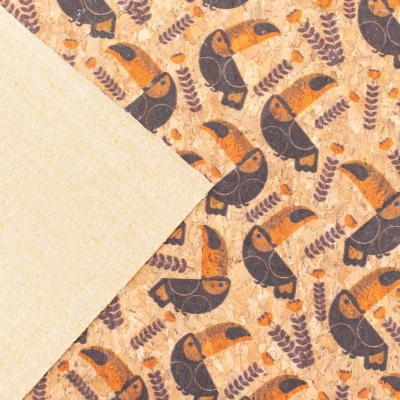 Pecan and Twig Cork Fabric COF-358-A