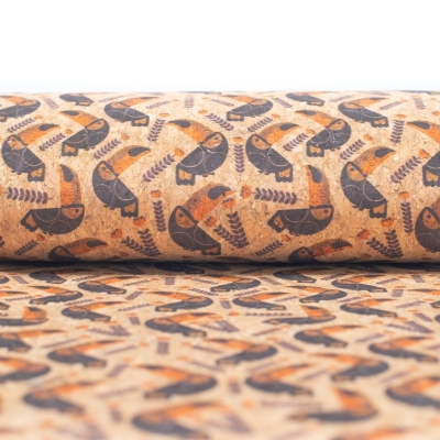 Pecan and Twig Cork Fabric COF-358-A