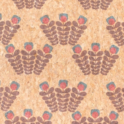 Trio-Flora Blossom Cork Fabric COF-337-A