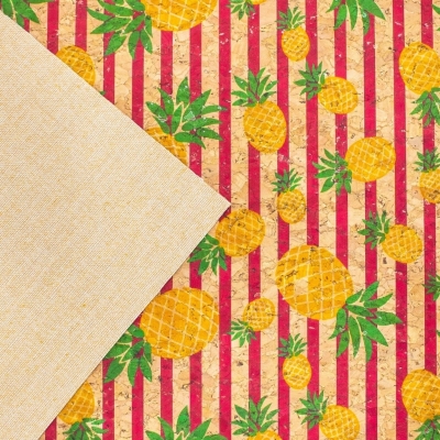 Striped Pina Cork Fabric COF-239-A