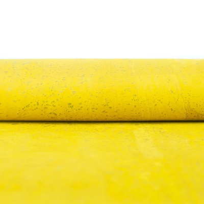 Premium Solid Yellow Pastel Cork Fabric COF-255-A