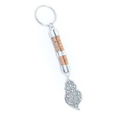 cork with pendant Simple style handmade  keychain  I-014-5