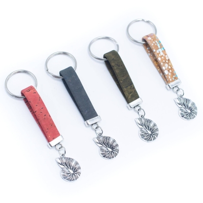 cork handmade  keychain  I-053-MIX-10