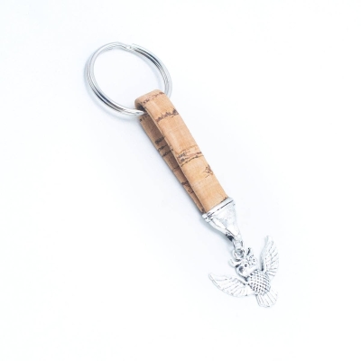 cork with pendant Simple style handmade  keychain  I-013-MIX-10