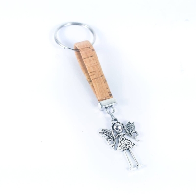 Elf Pendant Handmade Cork Keychain I-02-D-MIX-10