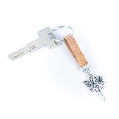 Elf Pendant Handmade Cork Keychain I-02-D-MIX-10