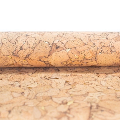 Natural Cork Fabric with Golden Cracks COF-177-A