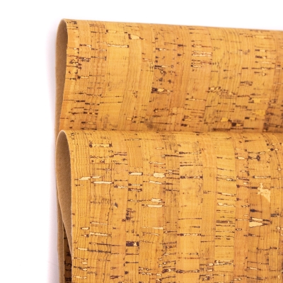 Yellow Portuguese Cork Fabric Rustic COF-183