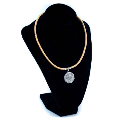 Cork jewelry-Stainless steel necklace for women NS-006-3