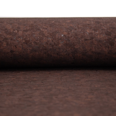 Agglomerate Dark Brown Portuguese cork fabric COF-348