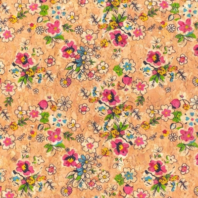 Floral Bunch Cork Fabric- COF-387-A