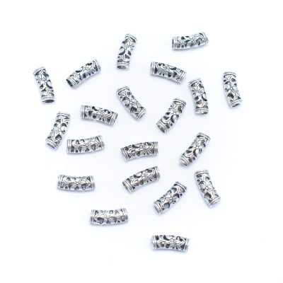 20 pezzi per circa 5 mm in pelle, argento antico, fornitura di gioielli, componenti, componenti-D-5-5-256