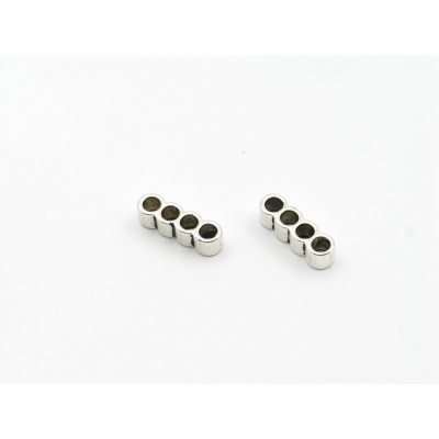 20 pezzi per 3 mm in pelle rotonda argento antico 4 supporti per gioielli forniture per la ricerca di gioielli D-5-3-13