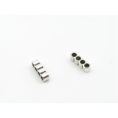 20 pezzi per 3 mm in pelle rotonda argento antico 4 supporti per gioielli forniture per la ricerca di gioielli D-5-3-13