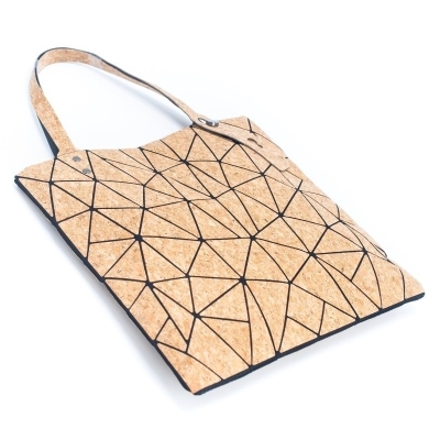 Borsa da donna in sughero naturale Geometric 2209