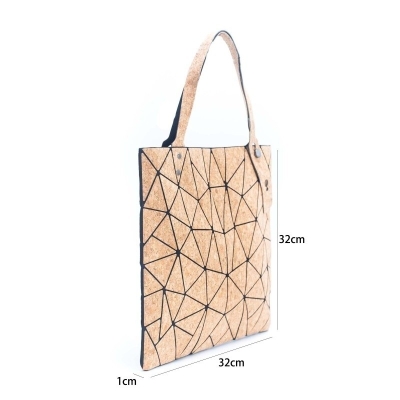 Borsa da donna in sughero naturale Geometric 2209