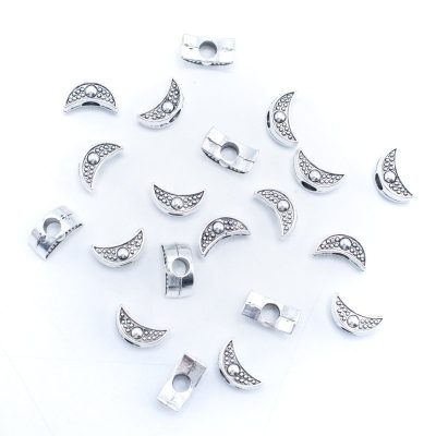 20 pz Ciondoli in Zama per cinturino in sughero da 5 mm Argento antico Rotondo Accessori per gioielli Components-D-5-5-251