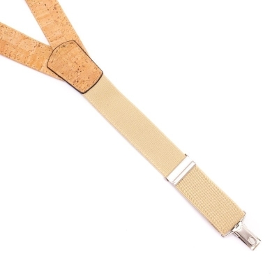 Bretelle da uomo regolabili in sughero naturale SUSPENDER L-542-A