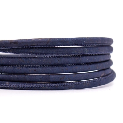 Cordoncino Di Sughero Blu Navy Rotondo Da 5 Mm COR-429 (10 Metri)