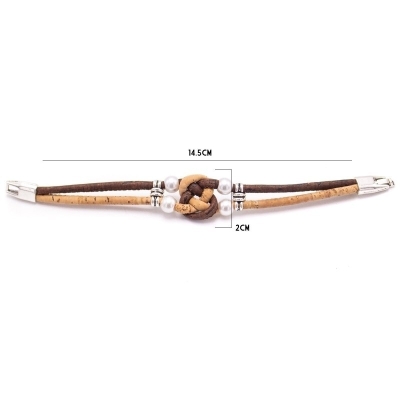 Bracciale in sughero fatto a mano DBR-024