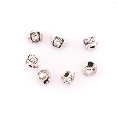 10 pezzi per perline rotonde in argento sterling con cinturino in sughero da 5 mm - D-5-5-159