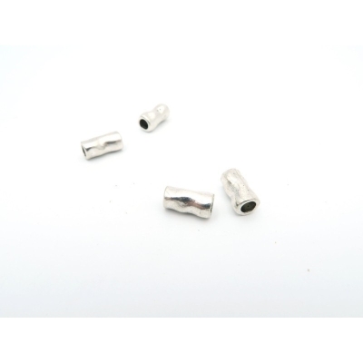 20 pz Per 3mm Rotondo In Pelle Argento Antico Piccolo Tubo Forniture di Gioielli Risultati Dei Gioielli D-5-3-3