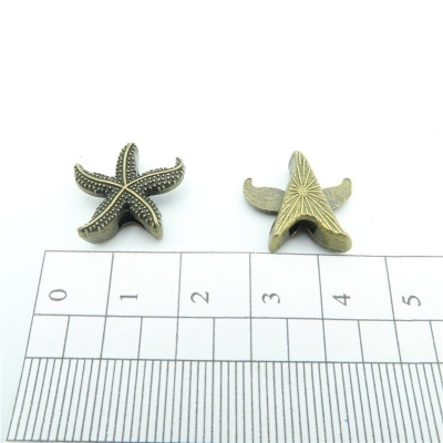 10 pezzi per pelle piatta da 10 mm gioielli in bronzo antico gioielli Sea star ricerca di gioielli D-1-10-21