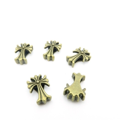 Promozionale 10 pezzi 10 mm in pelle piatta bronzo antico croce gioielli trovare gioielli D-1-10-23