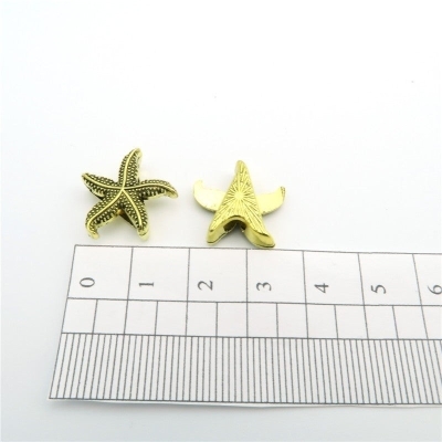 10 pezzi per gioielli in oro antico in pelle piatta da 10 mm Ricerca di gioielli con stelle marine D-1-10-63