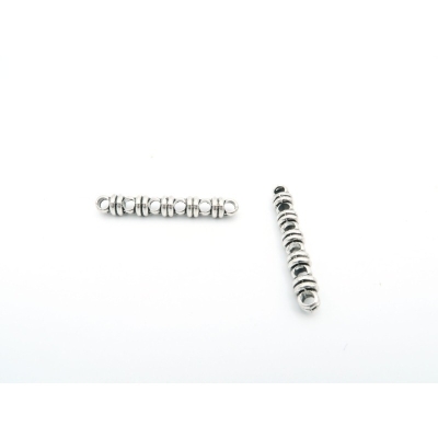 10 pezzi per 3 mm di cuoio rotondo argento antico 6 gioielli con supporto per gioielli D-5-3-5