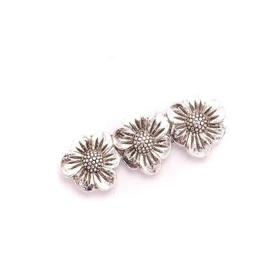 5 pezzi per pelle piatta da 10 mm, accessori per braccialetti antichi a tre fiori Gioielli Trovare gioielli D-1-10-239