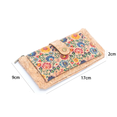 Flower pattern ladies slim card wallets BAG-2223