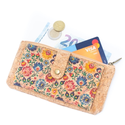 Flower pattern ladies slim card wallets BAG-2223