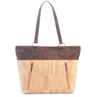 Cork with Color Charcoal štýl zips women handbag BAGP-116