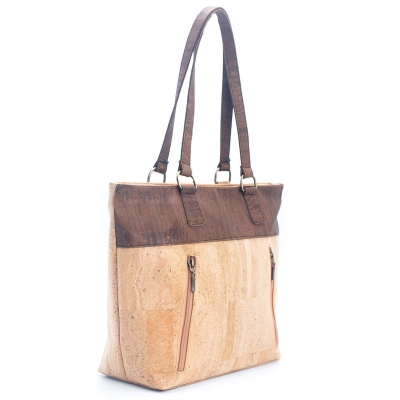 Cork with Color Charcoal štýl zips women handbag BAGP-116