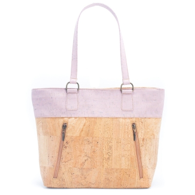 Cork with Color Charcoal štýl zips women handbag BAGP-116