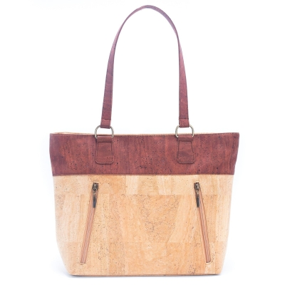 Cork with Color Charcoal štýl zips women handbag BAGP-116