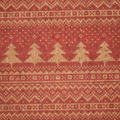 Christmas Fabric Collection Red tree pattern COF-329