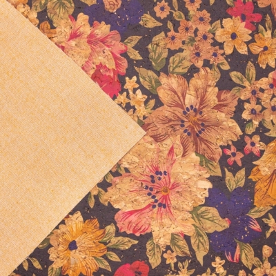 Flower patterns Cork fabric COF-372