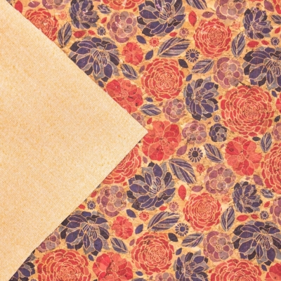 Flower pattern Cork fabric COF-379