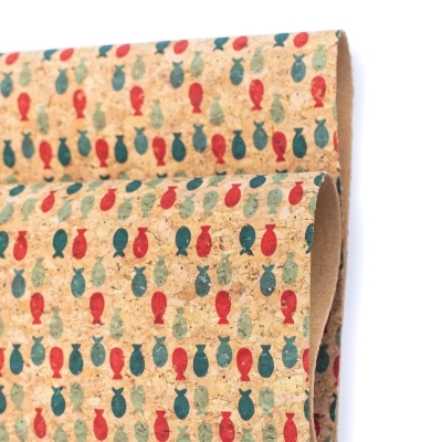 Cute Pop Fish Print Cork Fabric- COF-201