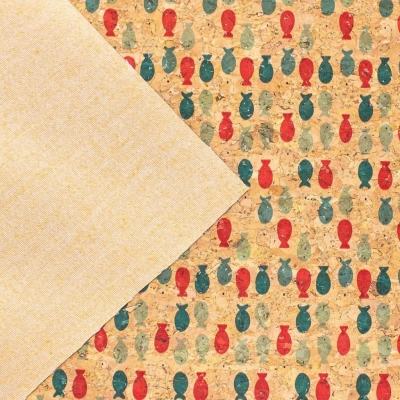 Cute Pop Fish Print Cork Fabric- COF-201